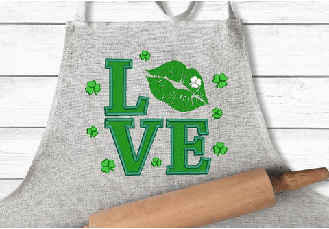 St. Patrick LOVE with shamrock Machine Embroidery Design Embroidery/Applique DESIGNS Canada Embroidery 