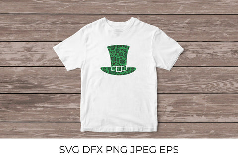 St. Patrick s Day green hat made of Leopard or jaguar print SVG LaBelezoka 