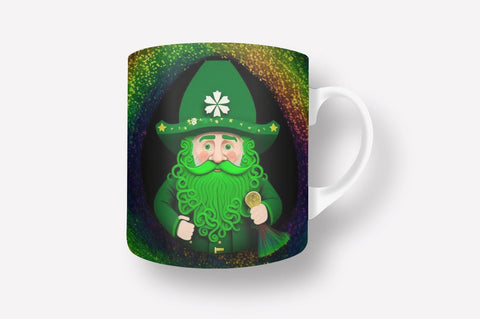 St Patrick s Gnome Dandelion 11, 12 & 15 Oz Mug Sublimation Sublimation Regulrcrative 