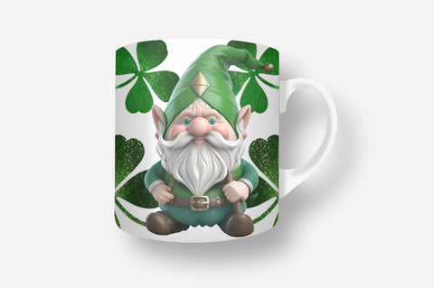 St Patrick s Leafs Gnome 11, 12 & 15 Oz Mug Sublimation Sublimation Regulrcrative 