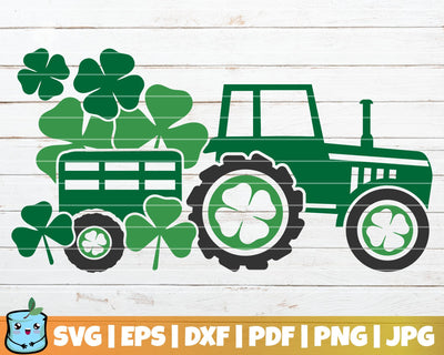 St Patrick Tractor SVG MintyMarshmallows 