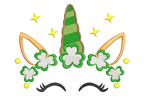 St. Patrick Unicorn 2 Machine Embroidery Design Embroidery/Applique DESIGNS Angie 
