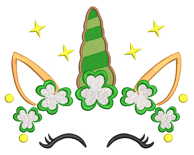 St. Patrick Unicorn, Irish Unicorn Machine Embroidery Design Embroidery/Applique DESIGNS Canada Embroidery 