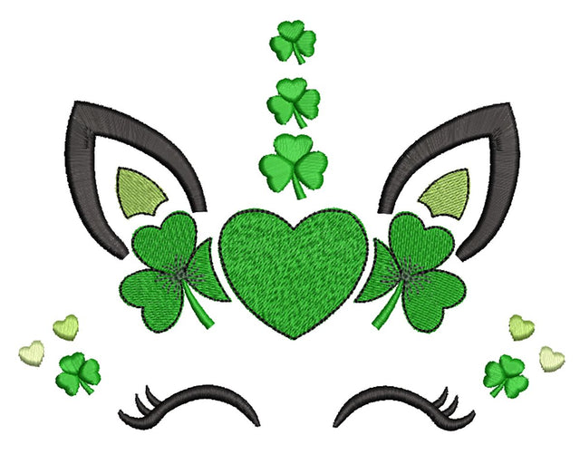 St. Patrick Unicorn, Irish Unicorn Machine Embroidery Design Embroidery/Applique DESIGNS Canada Embroidery 