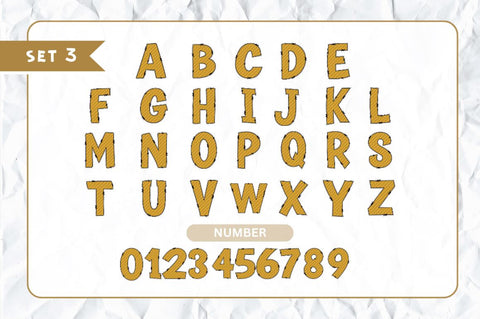 St Patrick’s Alphabet with Hand Drawn Numbers and Clipart Font Regulrcrative 