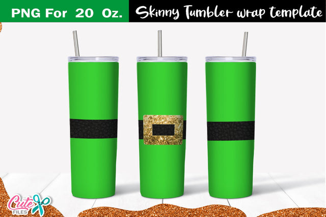 St Patrick's day 20 Oz. Skinny Tumbler wrap sublimation Sublimation Cute files 