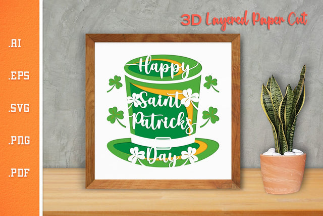 St Patricks Day - 3D Layered Paper Cut SVG 1 SVG Slim Studio 