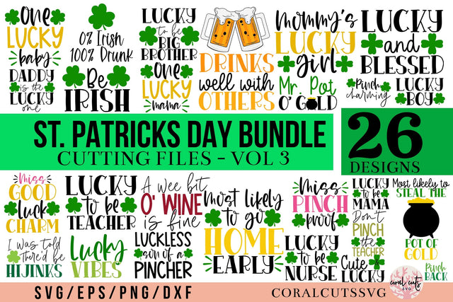 St patricks day Big Saving Bundle SVG CoralCutsSVG 