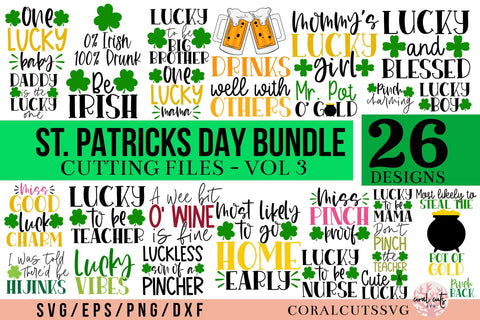 St patricks day Big Saving Bundle SVG CoralCutsSVG 