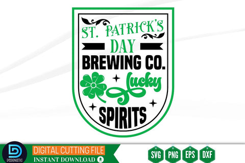 St. patrick's day brewing co. lucky spirits SVG SVG DESIGNISTIC 