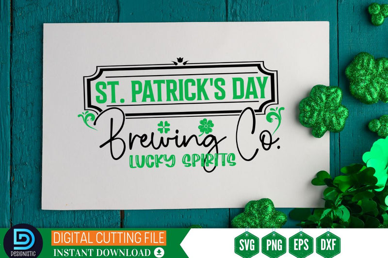 St. patrick's day brewing co. lucky spirits SVG SVG DESIGNISTIC 