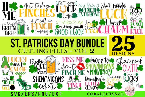 St patricks day Bundle – 25 SVG Design SVG CoralCutsSVG 