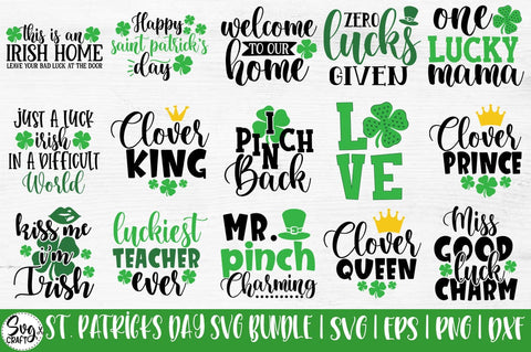 St Patrick's Day Bundle SVG Saint Patrick's Day Cut Files vol-1 SVG Svgcraft 