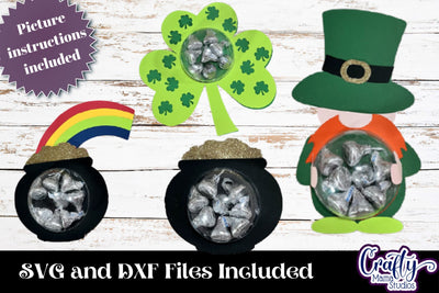 St. Patrick's Day Candy Dome Bundle, Leprechaun Shamrock Svg SVG Crafty Mama Studios 