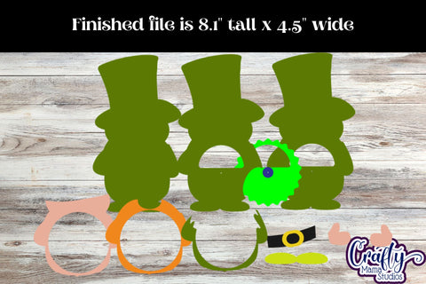 St. Patrick's Day Candy Dome Holder, Leprechaun Gnome 3D Svg SVG Crafty Mama Studios 