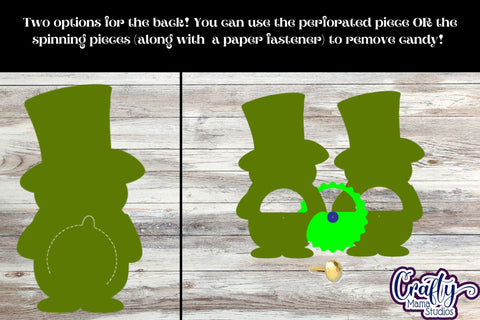 St. Patrick's Day Candy Dome Holder, Leprechaun Gnome 3D Svg SVG Crafty Mama Studios 