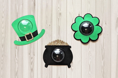 St Patrick's Day Candy Dome Holder SVG File Trio 3D Paper Risa Rocks It 