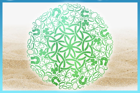 St Patricks Day Celtic Clover Horseshoe Mandala SVG SVG Harbor Grace Designs 