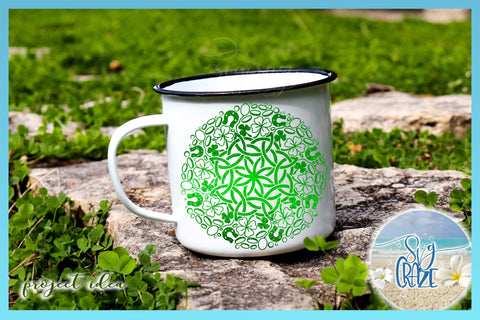 St Patricks Day Celtic Clover Horseshoe Mandala SVG SVG Harbor Grace Designs 