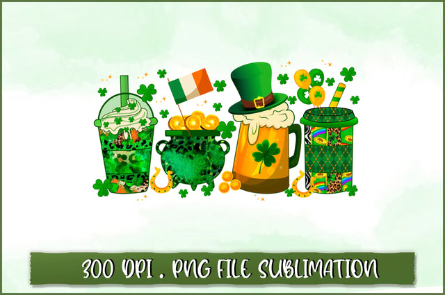 St Patrick's Day coffee & beer cup Sublimation SVG Shetara Begum 