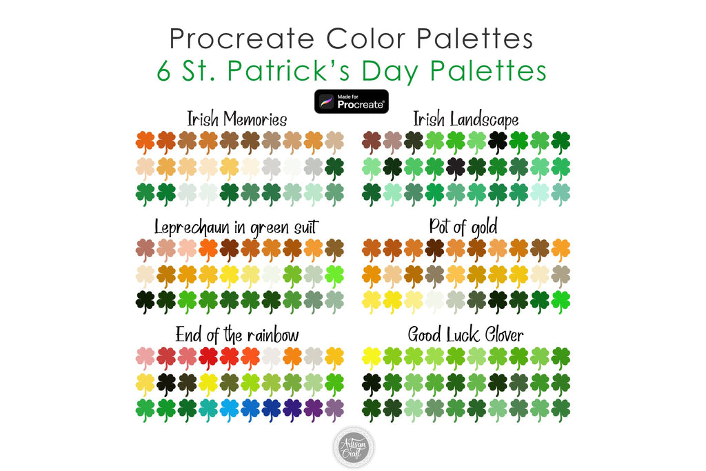 St Patrick's Day color palette | So Fontsy