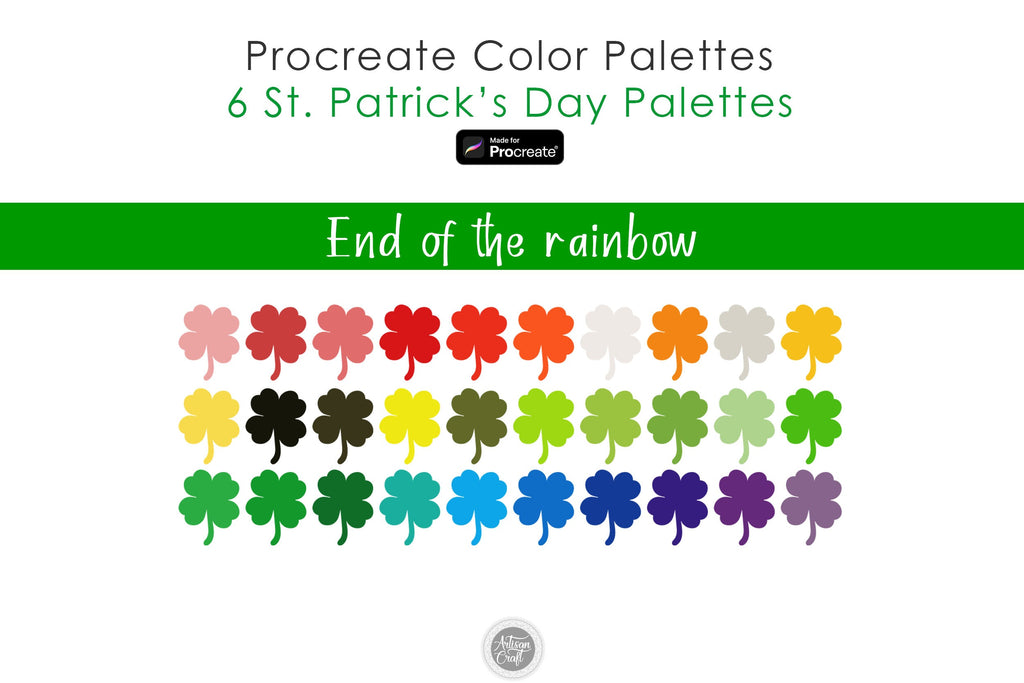 Pat Color St Patrick's Day color palette | So Fontsy