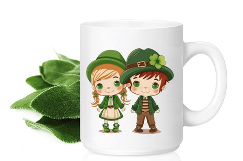 St Patrick's Day Couple Kid Cute Clipart Bundle Sublimation Regulrcrative 