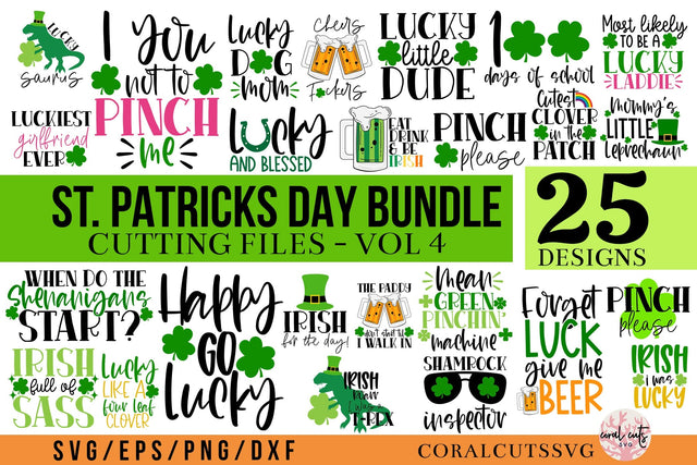 St patricks day Cute SVG Bundle SVG CoralCutsSVG 