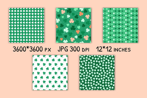 St Patrick's Day Digital Paper Pack | JPG Pattern collection Digital Pattern AnnaViolet_store 