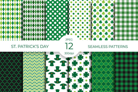 St. Patrick’s Day Digital paper. Patricks Day Digital Pattern LaBelezoka 