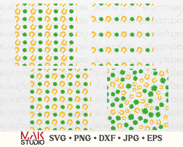 St. Patrick's day digital paper, St Patricks texture, Clover digital paper, Shamrock digital paper, Saint Patrick's day digital papers SVG MAKStudion 