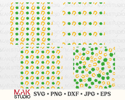 St. Patrick's day digital paper, St Patricks texture, Clover digital paper, Shamrock digital paper, Saint Patrick's day digital papers SVG MAKStudion 