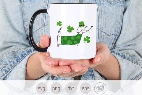 St Patrick's Day Dog SVG, Dachshund SVG, Irish Dog SVG SVG Lynda M Metcalf 