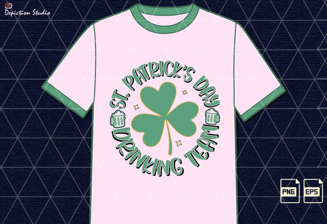 St. Patrick’s Day Drinking Team Sublimation, St. Patrick’s Shamrock’s Kids Shirt Sublimation Print Template Sublimation Depiction Studio 