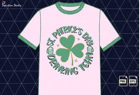 St. Patrick’s Day Drinking Team Sublimation, St. Patrick’s Shamrock’s Kids Shirt Sublimation Print Template Sublimation Depiction Studio 