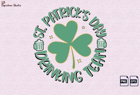 St. Patrick’s Day Drinking Team Sublimation, St. Patrick’s Shamrock’s Kids Shirt Sublimation Print Template Sublimation Depiction Studio 