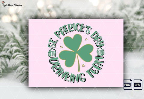 St. Patrick’s Day Drinking Team Sublimation, St. Patrick’s Shamrock’s Kids Shirt Sublimation Print Template Sublimation Depiction Studio 