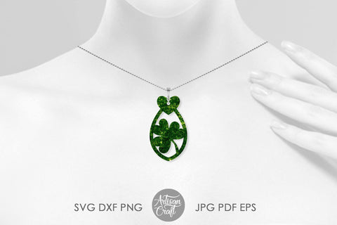 St Patrick's day earring SVG, teardrop earrings SVG Artisan Craft SVG 