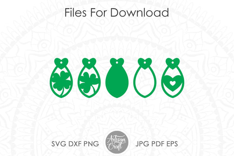 St Patrick's day earring SVG, teardrop earrings SVG Artisan Craft SVG 