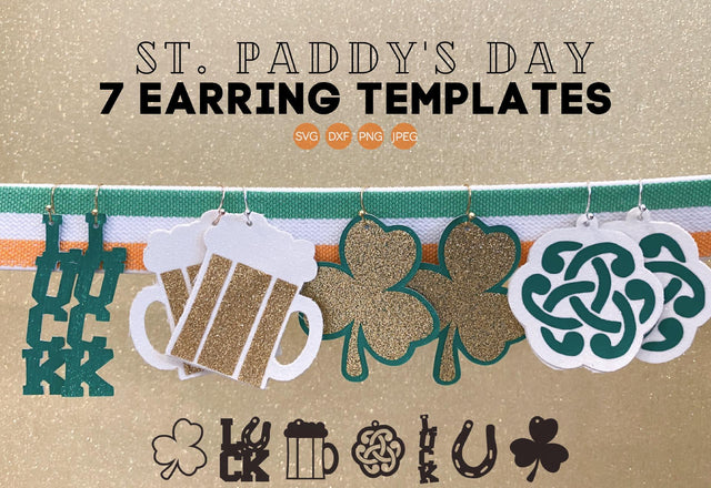 St. Patrick's Day Earring SVG Templates So Fontsy Design Shop 