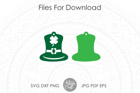St Patrick's day earrings, leprechaun hat, SVG cut file SVG Artisan Craft SVG 