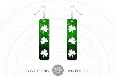 St Patrick's day earrings SVG, Bar earrings SVG Artisan Craft SVG 
