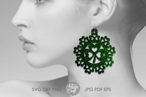 St Patrick's Day Earrings, SVG cut file SVG Artisan Craft SVG 
