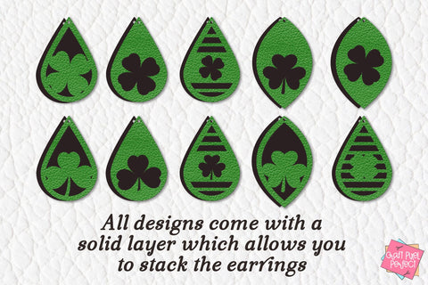 St Patricks Day Earrings Svg, Earrings Cut File, Shamrock Earrings SVG Craft Pixel Perfect 