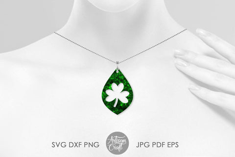 St Patricks day earrings SVG, faux leather earrings SVG SVG Artisan Craft SVG 