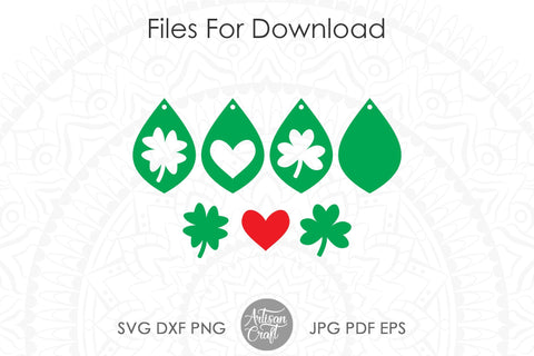 St Patricks day earrings SVG, faux leather earrings SVG SVG Artisan Craft SVG 