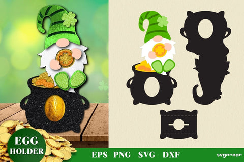 St Patrick's Day Egg Holder SVG | Candy Holder Template SVG SvgOcean 