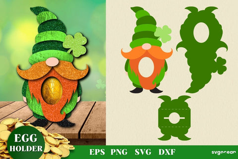 St Patrick's Day Egg Holder SVG | Candy Holder Template SVG SvgOcean 