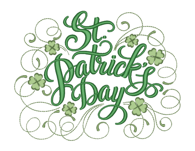 St. Patricks Day Embroidery Design, 5 sizes Embroidery/Applique DESIGNS Nino Nadaraia 
