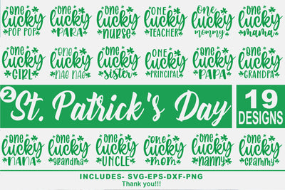 St. Patrick's day family svg bundle, lucky family svg bundle SVG Isabella Machell 